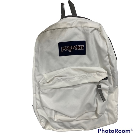 Jansport Bags Nwt Jansport White Backpack With Stain Poshmark